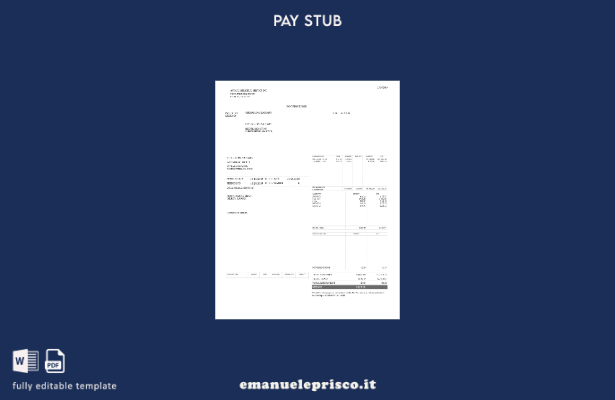 modello di busta paga stile verificato Animal Memorial Service INC